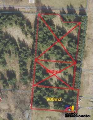 Działka 900,00 m², Cigacice, Sprzedaż