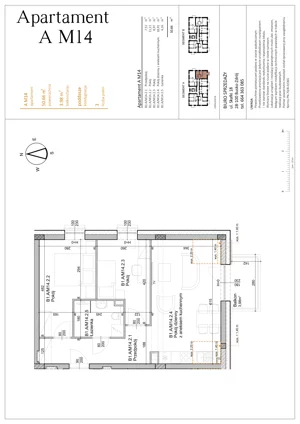 3 pokoje, mieszkanie 50,66 m², piętro 2, oferta nr AM14, Osiedle Rodzinne 3, Busko-Zdrój, ul. Młyńska