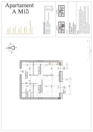 1 pokój, mieszkanie 31,81 m², piętro 2, oferta nr AM15, Osiedle Rodzinne 3, Busko-Zdrój, ul. Młyńska