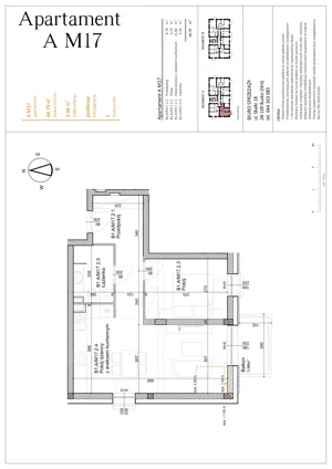 2 pokoje, mieszkanie 44,79 m², piętro 2, oferta nr AM17, Osiedle Rodzinne 3, Busko-Zdrój, ul. Młyńska