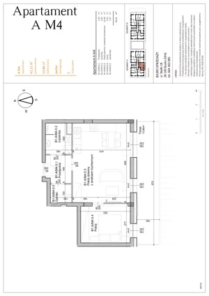 2 pokoje, mieszkanie 41,21 m², parter, oferta nr AM4, Osiedle Rodzinne 3, Busko-Zdrój, ul. Młyńska