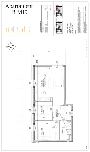 3 pokoje, mieszkanie 61,92 m², parter, oferta nr BM19, Osiedle Rodzinne 3, Busko-Zdrój, ul. Młyńska