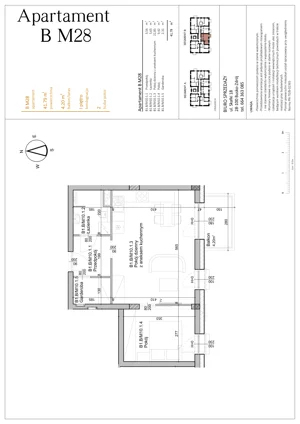 2 pokoje, mieszkanie 41,72 m², piętro 1, oferta nr BM28, Osiedle Rodzinne 3, Busko-Zdrój, ul. Młyńska