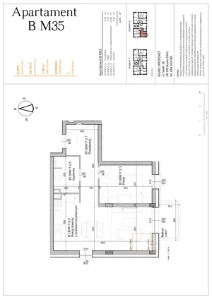 2 pokoje, mieszkanie 44,79 m², piętro 2, oferta nr BM35, Osiedle Rodzinne 3, Busko-Zdrój, ul. Młyńska