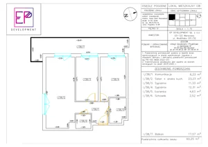 3 pokoje, mieszkanie 60,25 m², piętro 3, oferta nr i38, Osiedle Pogodne, NOWY ETAP bud. I, J, Nowy Dwór Mazowiecki, Nowodworzanka, ul. Pogodna / Leśna / Dębowa