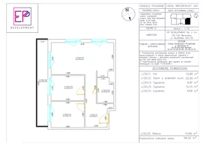 3 pokoje, mieszkanie 58,32 m², piętro 3, oferta nr J20, Osiedle Pogodne, NOWY ETAP bud. I, J, Nowy Dwór Mazowiecki, Nowodworzanka, ul. Pogodna / Leśna / Dębowa