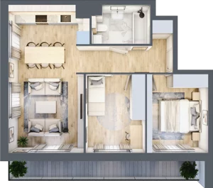 3 pokoje, mieszkanie 58,01 m², piętro 5, oferta nr B32, Osiedle Pogodne bud. A, B, Nowy Dwór Mazowiecki, Nowodworzanka, ul. Pogodna / Leśna / Dębowa