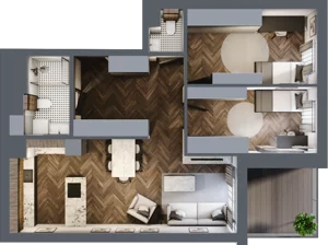 3 pokoje, apartament 69,22 m², piętro 3, oferta nr 12, Północna 31, Lublin, Śródmieście, Czechów Południowy, ul. Północna 31