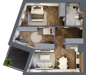 3 pokoje, apartament 54,10 m², piętro 3, oferta nr 18, Północna 31, Lublin, Śródmieście, Czechów Południowy, ul. Północna 31
