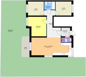 4 pokoje, mieszkanie 89,29 m², parter, oferta nr 6A, Białołęcka 327, Warszawa, Białołęka, Brzeziny, ul. Białołęcka 327