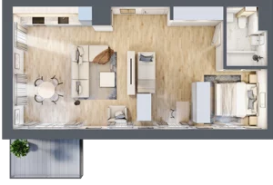 1 pokój, apartament 59,63 m², parter, oferta nr A.01, Dolna Górna Wilda, Poznań, Wilda, Wilda, ul. Górna Wilda