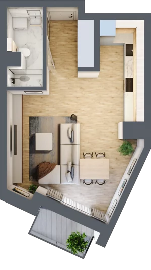 1 pokój, apartament 35,21 m², piętro 3, oferta nr A.32, Dolna Górna Wilda, Poznań, Wilda, Wilda, ul. Górna Wilda