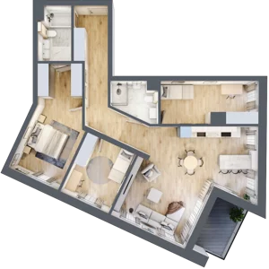 4 pokoje, apartament 97,90 m², piętro 3, oferta nr A.33, Dolna Górna Wilda, Poznań, Wilda, Wilda, ul. Górna Wilda