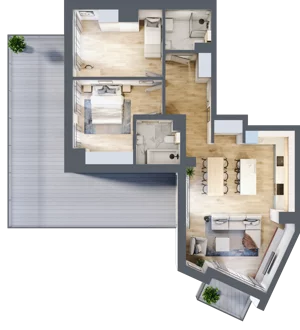 3 pokoje, apartament 78,18 m², piętro 5, oferta nr A.51, Dolna Górna Wilda, Poznań, Wilda, Wilda, ul. Górna Wilda