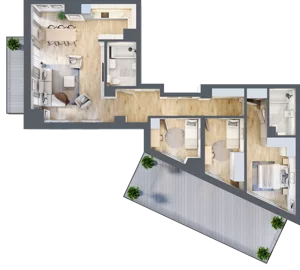 4 pokoje, apartament 95,78 m², piętro 6, oferta nr A.61, Dolna Górna Wilda, Poznań, Wilda, Wilda, ul. Górna Wilda
