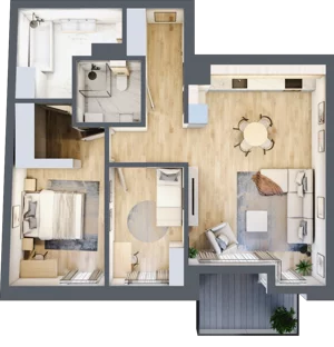 3 pokoje, apartament 69,85 m², parter, oferta nr B.04, Dolna Górna Wilda, Poznań, Wilda, Wilda, ul. Górna Wilda