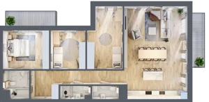 4 pokoje, apartament 110,19 m², piętro 1, oferta nr B.11, Dolna Górna Wilda, Poznań, Wilda, Wilda, ul. Górna Wilda