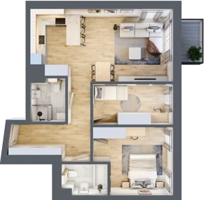 3 pokoje, apartament 72,76 m², piętro 1, oferta nr B.12, Dolna Górna Wilda, Poznań, Wilda, Wilda, ul. Górna Wilda
