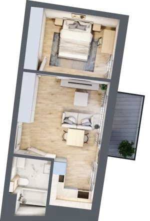2 pokoje, apartament 38,64 m², piętro 3, oferta nr B.33, Dolna Górna Wilda, Poznań, Wilda, Wilda, ul. Górna Wilda