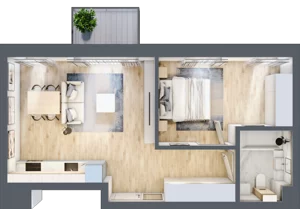2 pokoje, apartament 45,10 m², piętro 4, oferta nr C.41, Dolna Górna Wilda, Poznań, Wilda, Wilda, ul. Górna Wilda