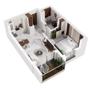 2 pokoje, mieszkanie 41,30 m², piętro 1, oferta nr B.2.5, GreenLine, Gdańsk, Piecki-Migowo, Matemblewo, ul. Rakoczego