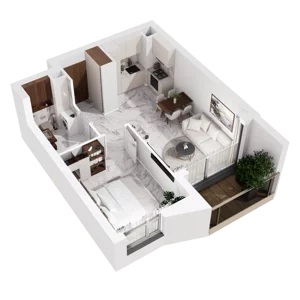 2 pokoje, mieszkanie 41,05 m², piętro 2, oferta nr A.3.2, GreenLine, Gdańsk, Piecki-Migowo, Matemblewo, ul. Rakoczego