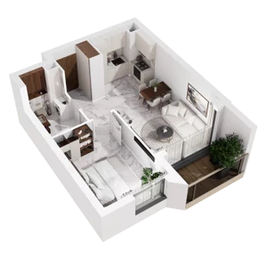 2 pokoje, mieszkanie 41,05 m², piętro 4, oferta nr A.5.2, GreenLine, Gdańsk, Piecki-Migowo, Matemblewo, ul. Rakoczego