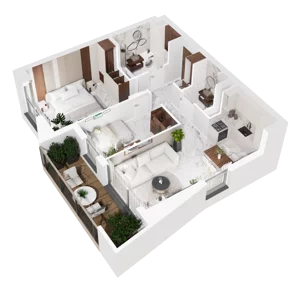 3 pokoje, mieszkanie 55,41 m², piętro 2, oferta nr B.3.4, GreenLine, Gdańsk, Piecki-Migowo, Matemblewo, ul. Rakoczego
