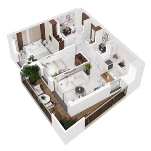 3 pokoje, mieszkanie 55,41 m², piętro 4, oferta nr B.5.4, GreenLine, Gdańsk, Piecki-Migowo, Matemblewo, ul. Rakoczego