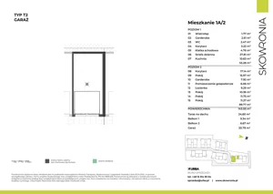 5 pokoi, mieszkanie 143,05 m², piętro 1, oferta nr 1A-2, Skowronia, Kraków, Podgórze Duchackie, Wola Duchacka, ul. Skowronia