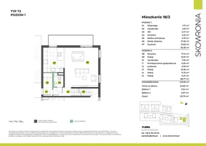 5 pokoi, mieszkanie 143,05 m², piętro 1, oferta nr 1B-2, Skowronia, Kraków, Podgórze Duchackie, Wola Duchacka, ul. Skowronia