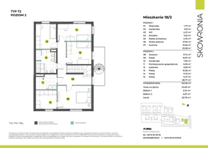 5 pokoi, mieszkanie 143,05 m², piętro 1, oferta nr 1B-2, Skowronia, Kraków, Podgórze Duchackie, Wola Duchacka, ul. Skowronia