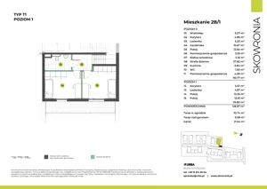 4 pokoje, mieszkanie 126,56 m², parter, oferta nr 2B-1, Skowronia, Kraków, Podgórze Duchackie, Wola Duchacka, ul. Skowronia