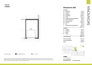 4 pokoje, mieszkanie 126,56 m², parter, oferta nr 2B-1, Skowronia, Kraków, Podgórze Duchackie, Wola Duchacka, ul. Skowronia