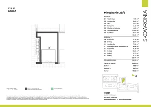 5 pokoi, mieszkanie 143,10 m², piętro 1, oferta nr 2B-2, Skowronia, Kraków, Podgórze Duchackie, Wola Duchacka, ul. Skowronia