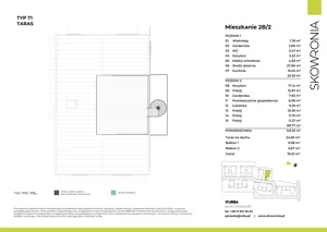 5 pokoi, mieszkanie 143,10 m², piętro 1, oferta nr 2B-2, Skowronia, Kraków, Podgórze Duchackie, Wola Duchacka, ul. Skowronia
