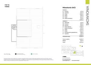 6 pokoi, mieszkanie 133,28 m², piętro 1, oferta nr 3A-2, Skowronia, Kraków, Podgórze Duchackie, Wola Duchacka, ul. Skowronia