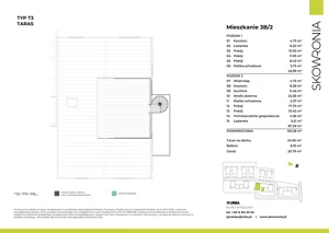 6 pokoi, mieszkanie 133,28 m², piętro 1, oferta nr 3B-2, Skowronia, Kraków, Podgórze Duchackie, Wola Duchacka, ul. Skowronia