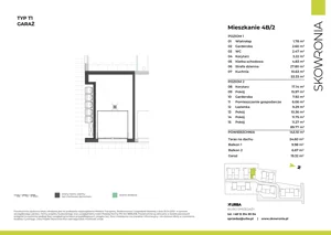 5 pokoi, mieszkanie 143,10 m², piętro 1, oferta nr 4B-2, Skowronia, Kraków, Podgórze Duchackie, Wola Duchacka, ul. Skowronia