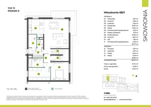 4 pokoje, mieszkanie 126,57 m², parter, oferta nr 6B-1, Skowronia, Kraków, Podgórze Duchackie, Wola Duchacka, ul. Skowronia