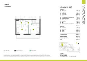 4 pokoje, mieszkanie 126,57 m², parter, oferta nr 6B-1, Skowronia, Kraków, Podgórze Duchackie, Wola Duchacka, ul. Skowronia