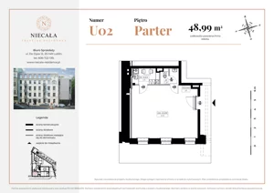Lokal użytkowy 49,99 m², oferta nr U02, Niecała Prestige Residence - lokale użytkowe, Lublin, Śródmieście, ul. Niecała 20