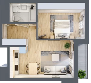 2 pokoje, mieszkanie 43,85 m², piętro 2, oferta nr Giserska 5/61, Panorama Ursus, Warszawa, Ursus, Szamoty, ul. Giserska 5