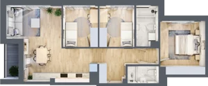 3 pokoje, mieszkanie 61,26 m², piętro 5, oferta nr Giserska 5/98, Panorama Ursus, Warszawa, Ursus, Szamoty, ul. Giserska 5