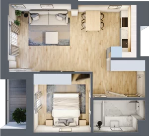 2 pokoje, mieszkanie 43,86 m², piętro 4, oferta nr Giserska 5/85, Panorama Ursus, Warszawa, Ursus, Szamoty, ul. Giserska 5