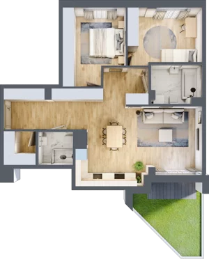 3 pokoje, mieszkanie 76,41 m², piętro 1, oferta nr Giserska 5/59, Panorama Ursus, Warszawa, Ursus, Szamoty, ul. Giserska 5