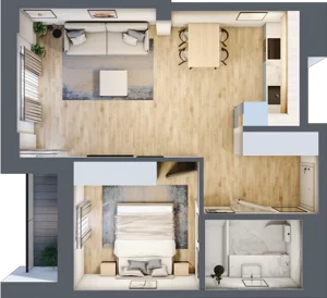 2 pokoje, mieszkanie 43,43 m², piętro 1, oferta nr Giserska 5/55, Panorama Ursus, Warszawa, Ursus, Szamoty, ul. Giserska 5