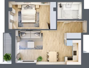 2 pokoje, mieszkanie 44,12 m², piętro 3, oferta nr Giserska 5/19, Panorama Ursus, Warszawa, Ursus, Szamoty, ul. Giserska 5