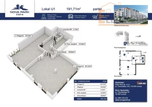 Biuro 191,71 m², Łomża, Sprzedaż