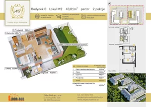 Mieszkanie dwupokojowe 43,01 m², Ostrów Mazowiecka, płk. Dyplomowanego Ludwika Bociańskiego, Sprzedaż